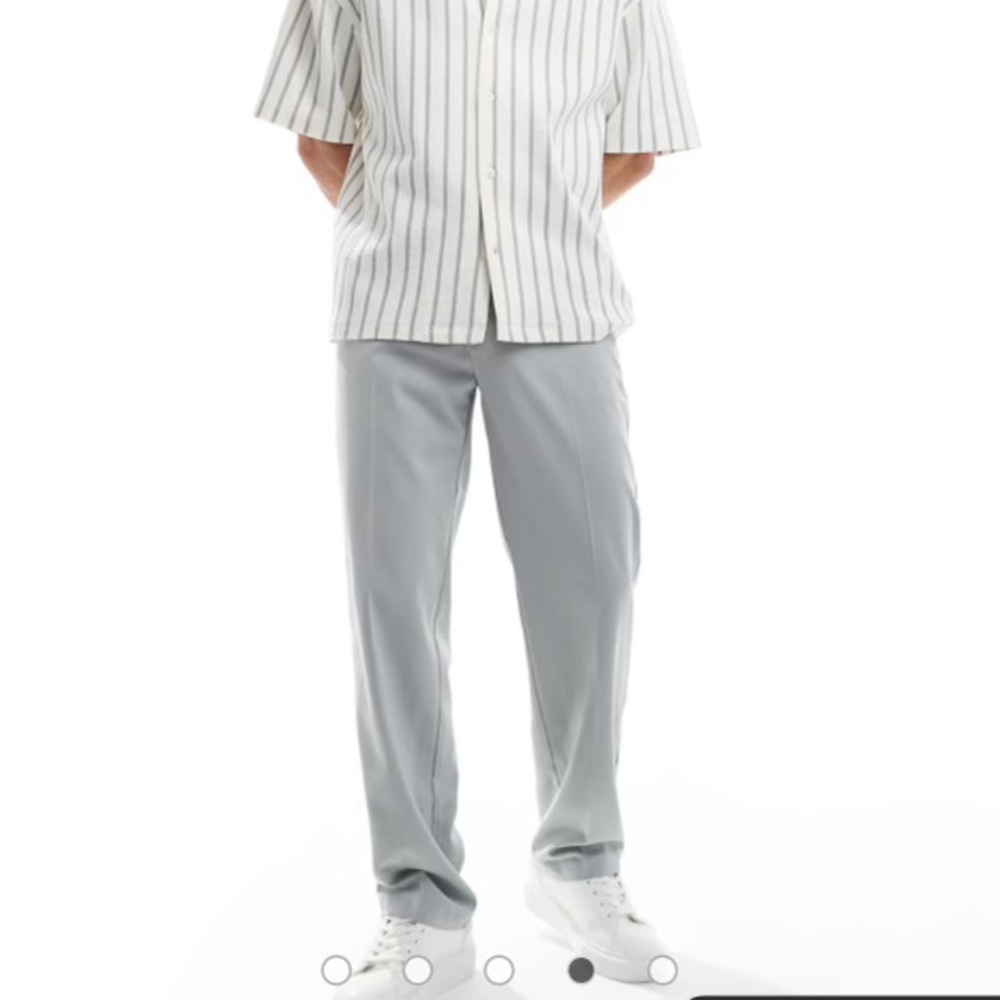 NWT ASOS Design Light Gray Straight Leg Dress Pants Men’s 30x32